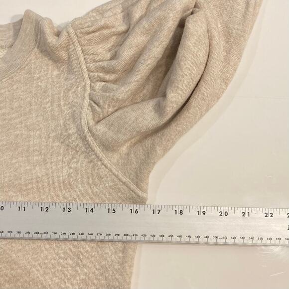 nwot ULLA JOHNSON Sweatshirt Sweater S Beige/Cream “Philo” Puff Long-sleeve - Picture 7 of 8